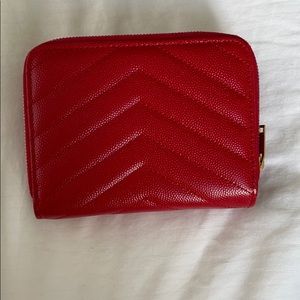 Red YSL wallet